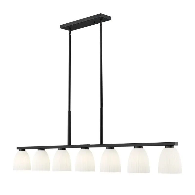 Naya Seven Light Linear Chandelier Matte Black