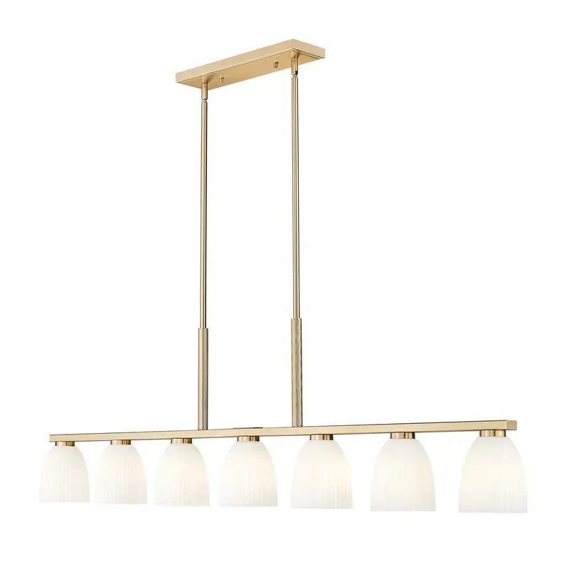 Naya Seven Light Linear Chandelier Modern Gold