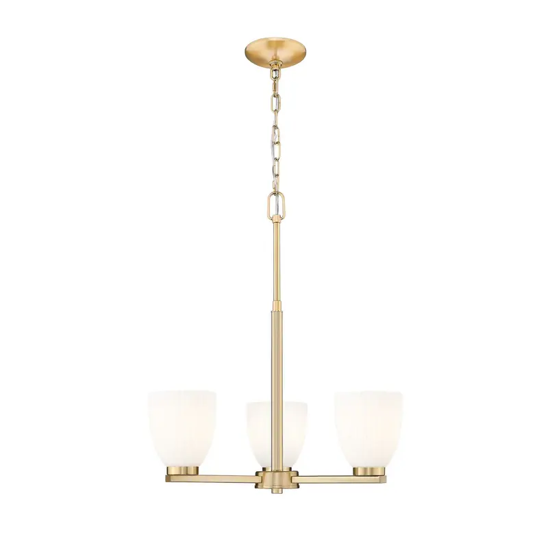 Naya Three Light Chandelier Modern Gold
