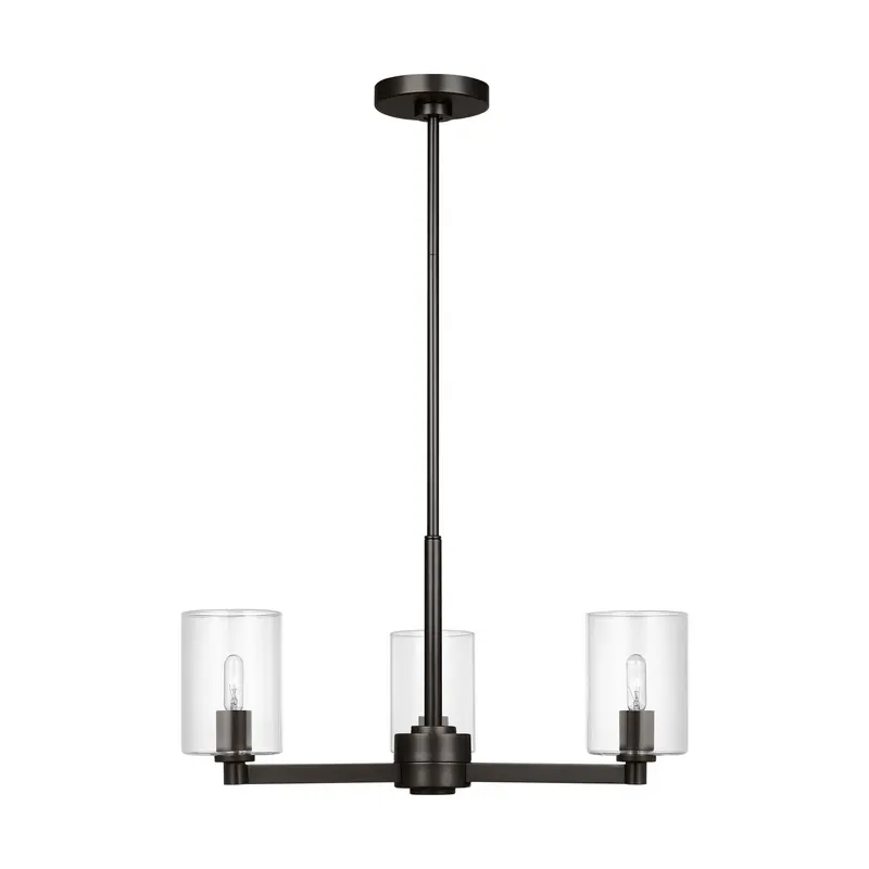 Fullton Three Light Chandelier Midnight Black
