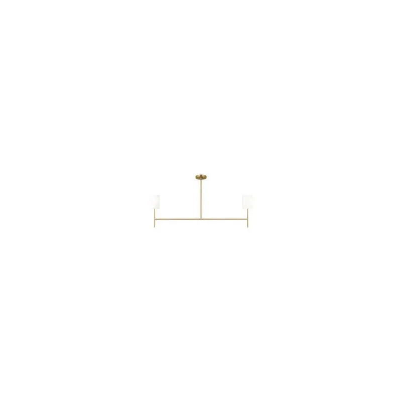 Key Two Light Linear Chandelier Burnished Brass