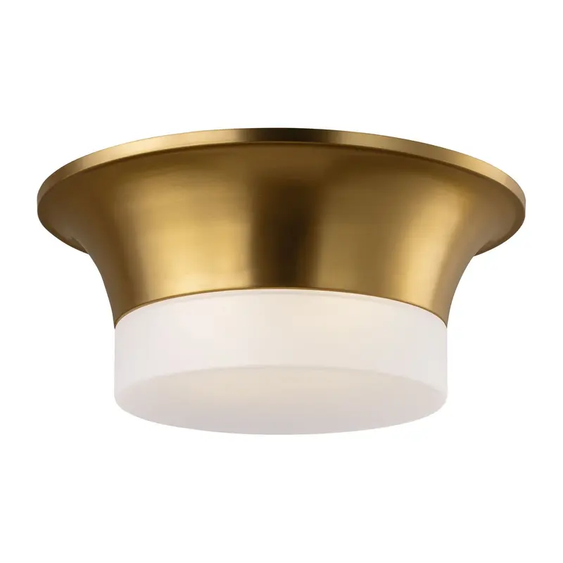 Sina Two Light Flush Mount Burnished Brass