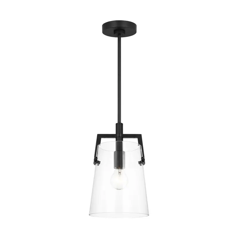 Crofton One Light Pendant Midnight Black