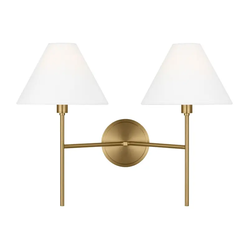 Ridgewood Two Light Wall Sconce Burnished Brass