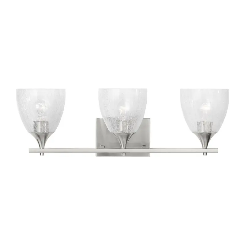 Toffino Three Light Vanity Brushed Nickel