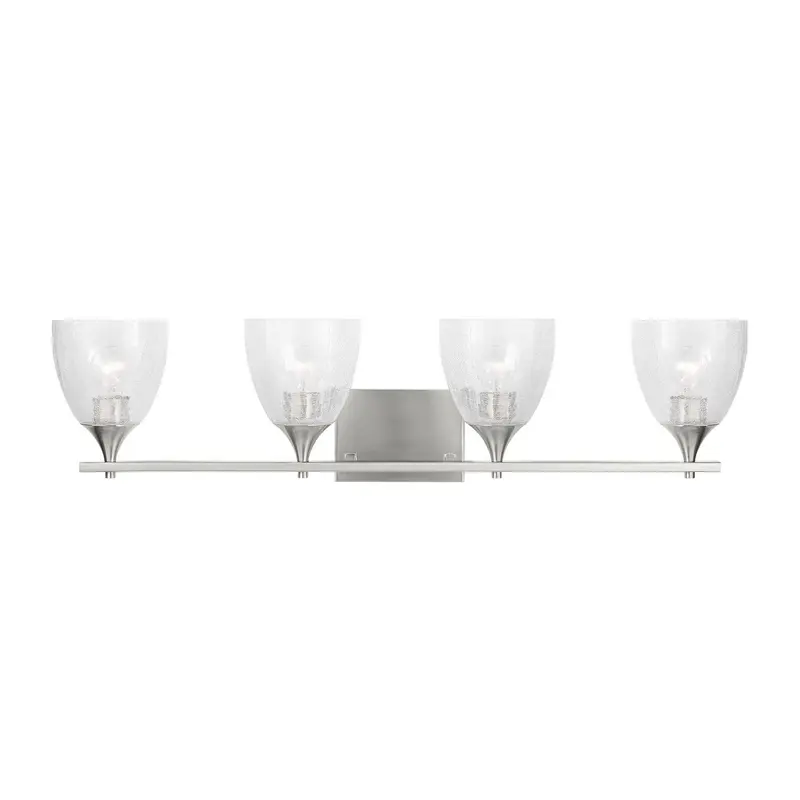 Toffino Four Light Vanity Brushed Nickel