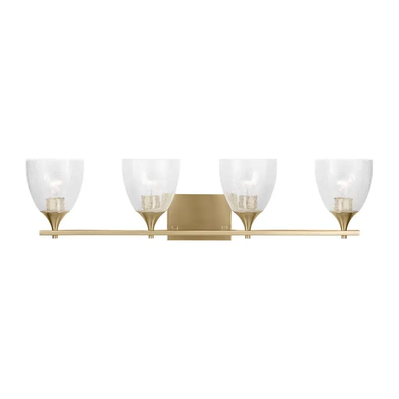 Toffino Four Light Vanity Satin Brass