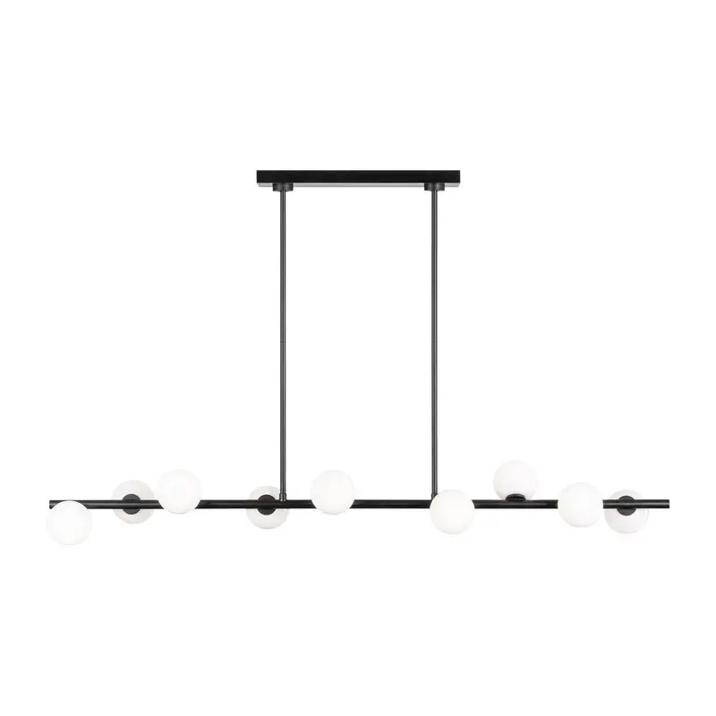 Altair Nine Light Linear Chandelier Aged Iron