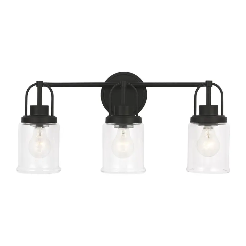 Anders Three Light Vanity Midnight Black