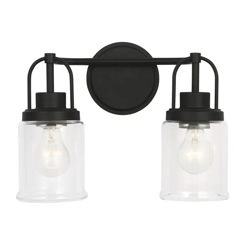 Anders Two Light Vanity Midnight Black