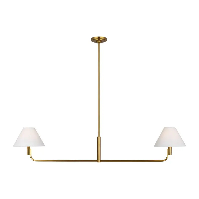 Colfax Two Light Linear Chandelier Burnished Brass