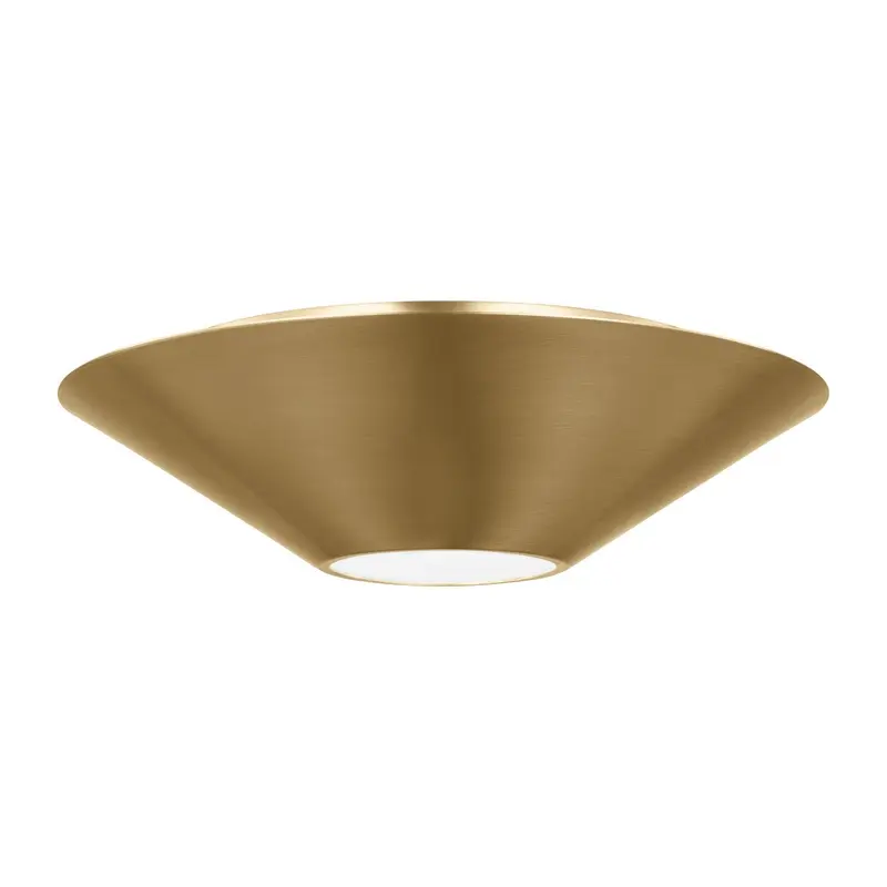 Echo LED Flush Mount and Sconce Burnished Brass