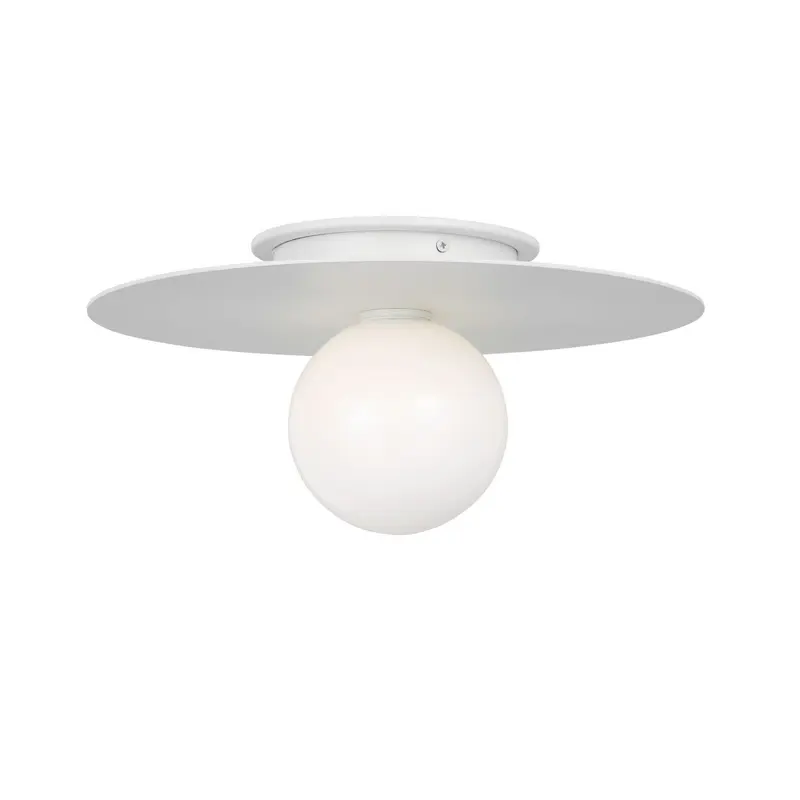 Nodes One Light Flush Mount Matte White