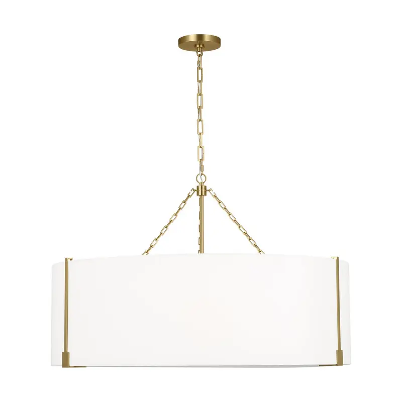 Bergen Four Light Pendant Burnished Brass