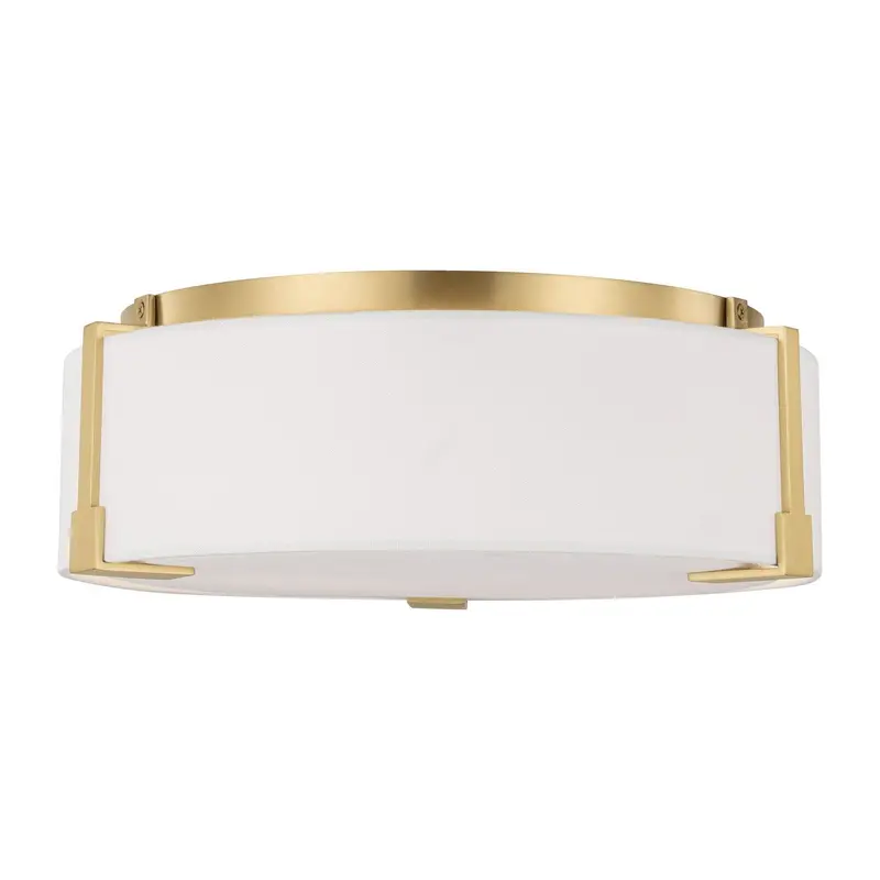Bergen Two Light Flush Mount Burnished Brass