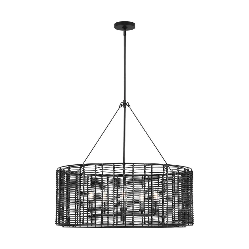 Winslow Five Light Chandelier Midnight Black