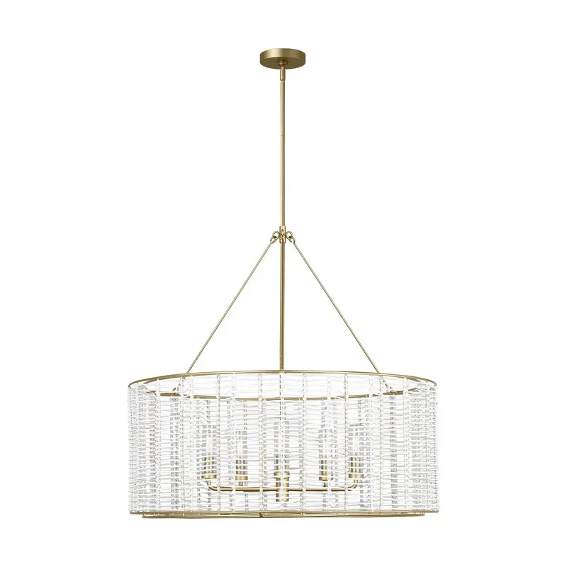Winslow Five Light Chandelier Powder-Coated Brass