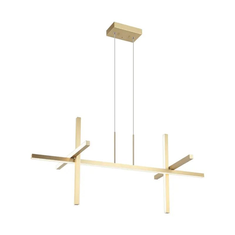 Crosley Four Light Pendant Brushed Gold