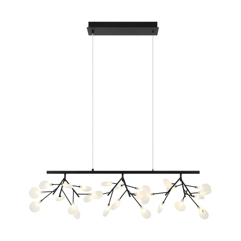 Hydrangea Bloom 27 Light Pendant Matte Black