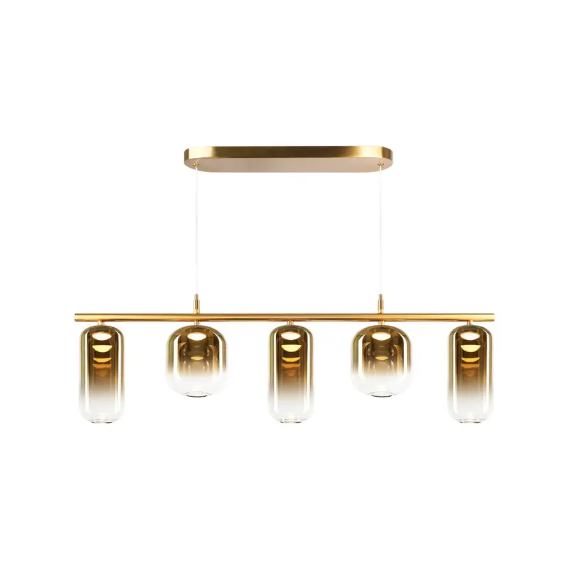 Refrax Five Light Chandelier Aged Gold Brass