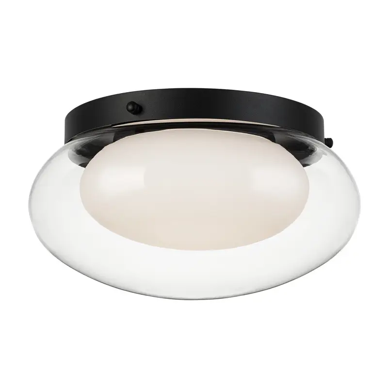 Caspian Three Light Flush Mount Matte Black