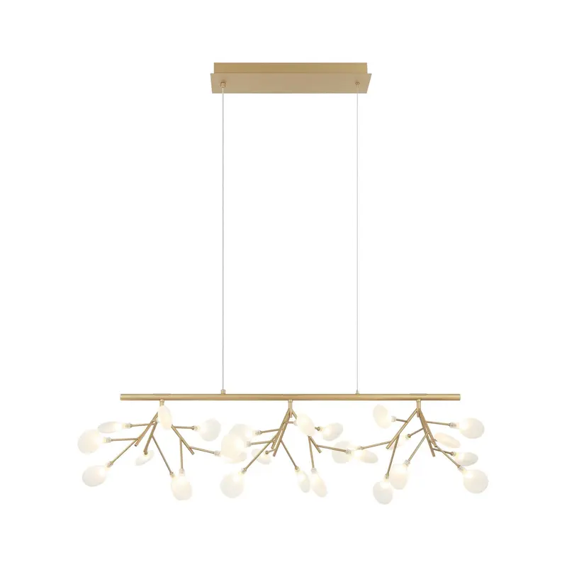 Hydrangea Bloom 27 Light Pendant Gold