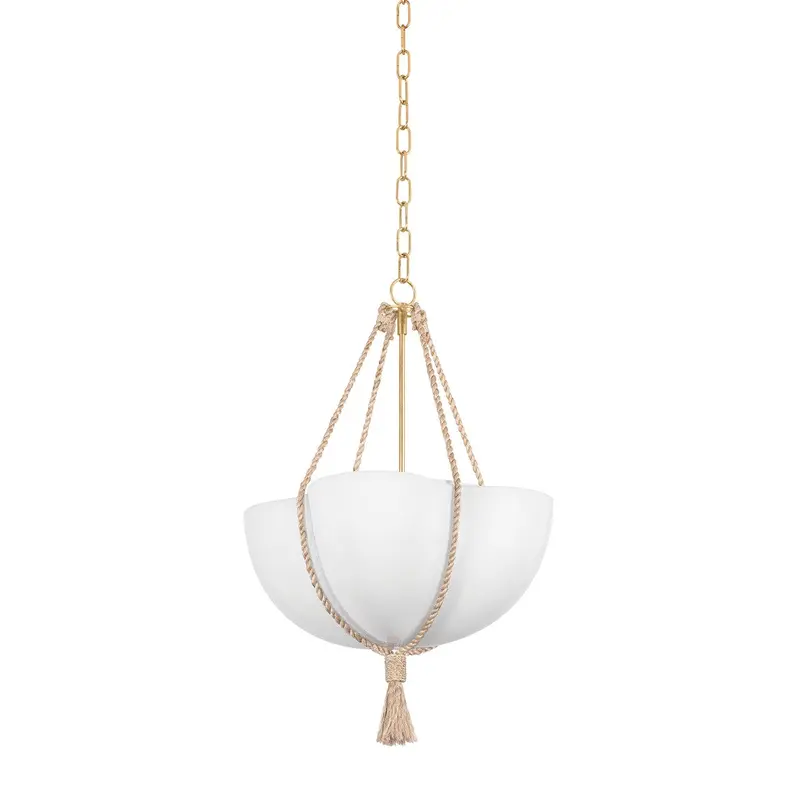 Amberley One Light Pendant Vintage Gold Leaf
