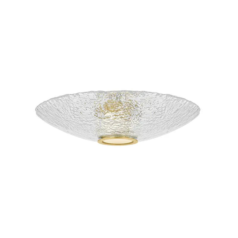 New Haven LED Flush Mount Aged Brass