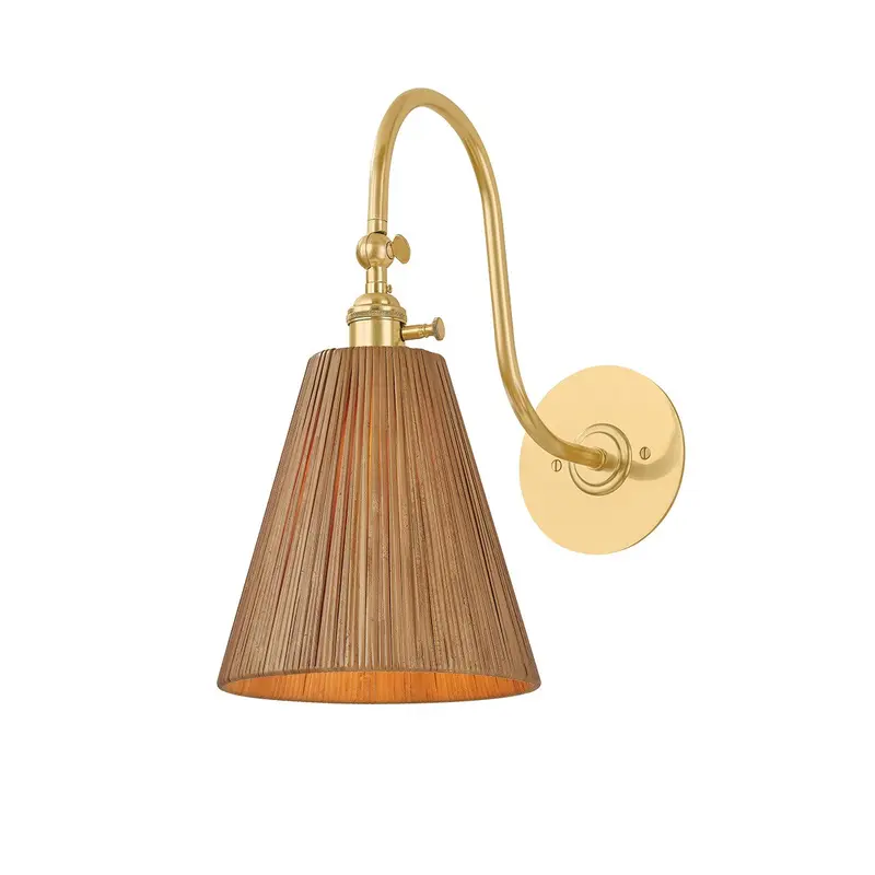 Ruthin One Light Wall Sconce Aged Brass