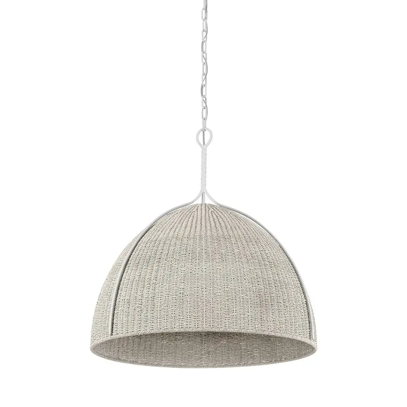 Woodlawn One Light Pendant White Plaster