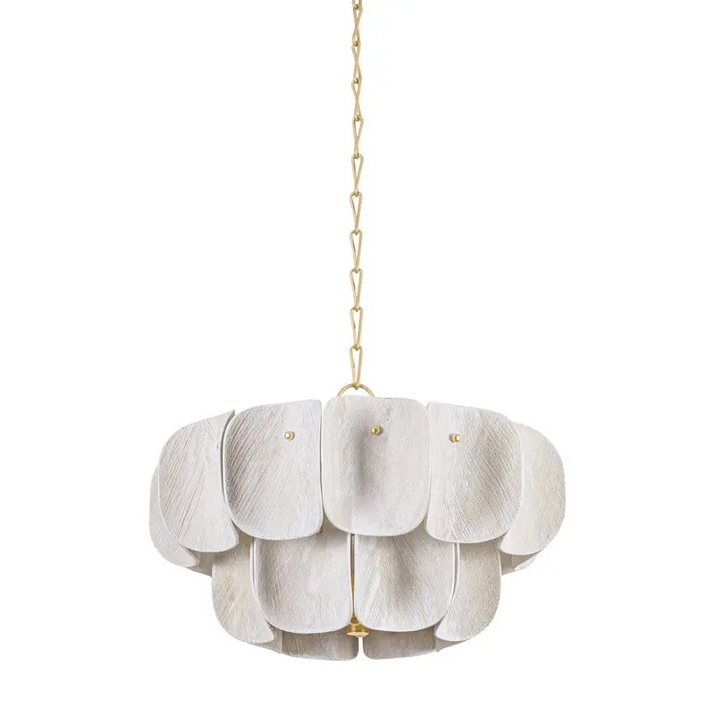 Amalfi Eight Light Chandelier Vintage Gold Leaf