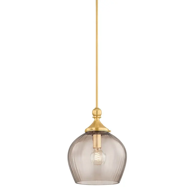 Chatton One Light Pendant Aged Brass