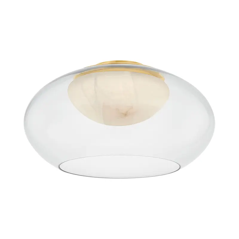 Moore LED Flush Mount Aged Brass