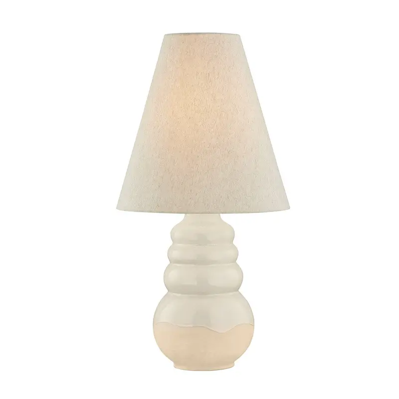 Tybee One Light Table Lamp Aged Brass/Ceramic Elemental White