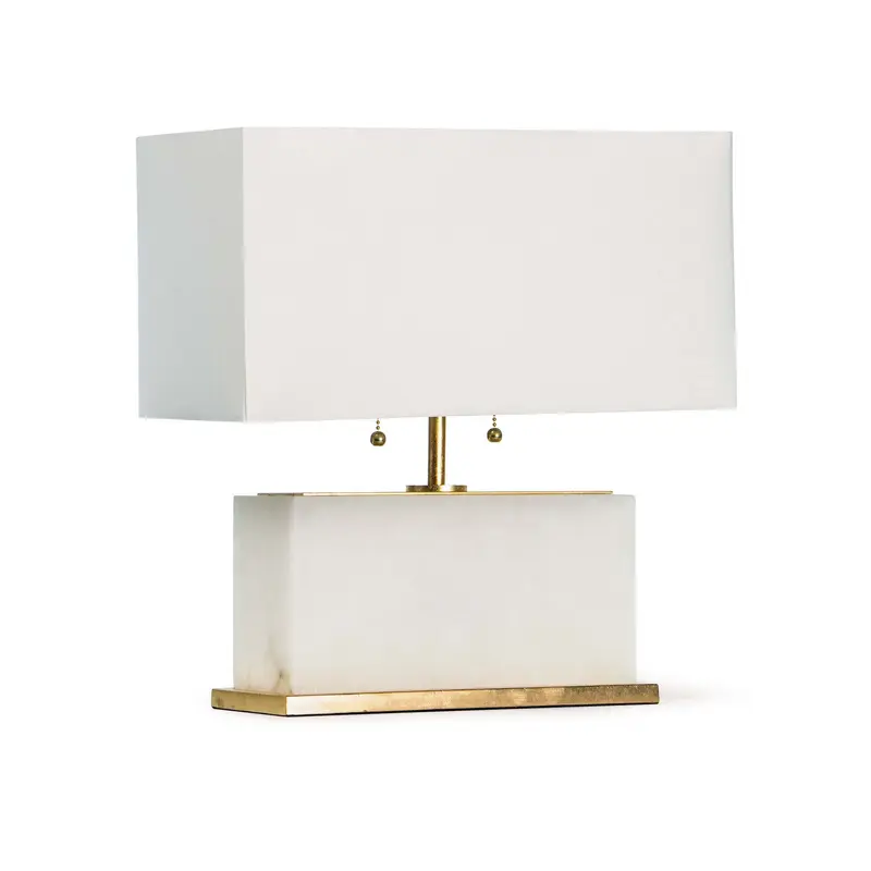 Ali Two Light Table Lamp Natural Stone