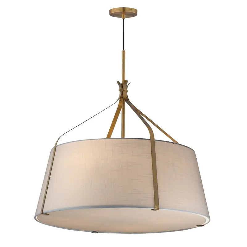 Bandera Four Light Pendant Natural Aged Brass