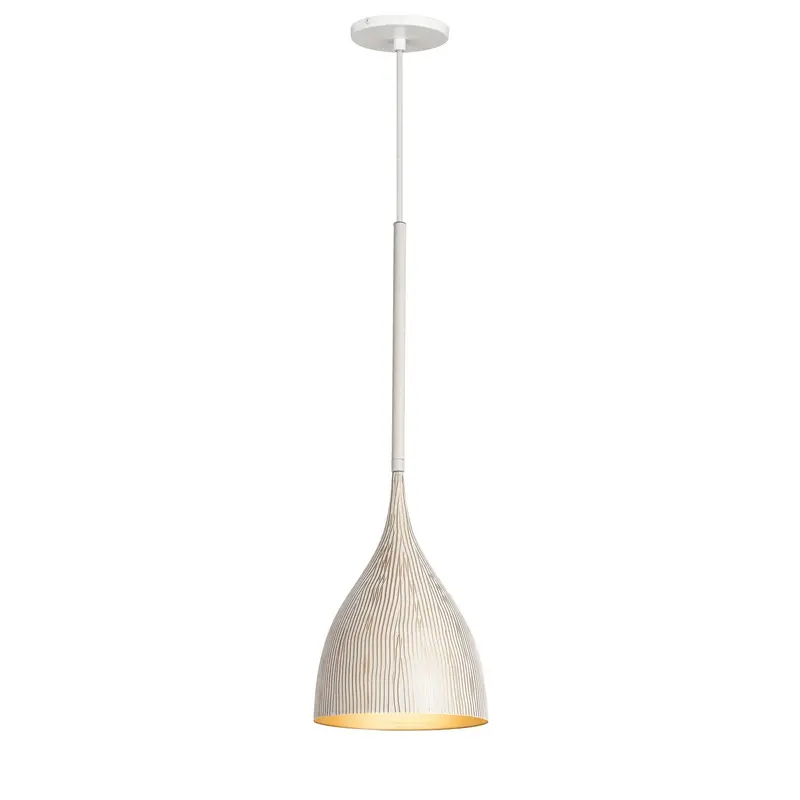 Fleur One Light Mini Pendant White/Gold
