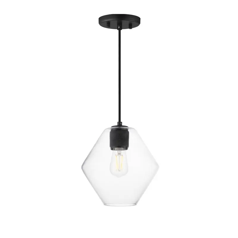 Geode One Light Pendant Black
