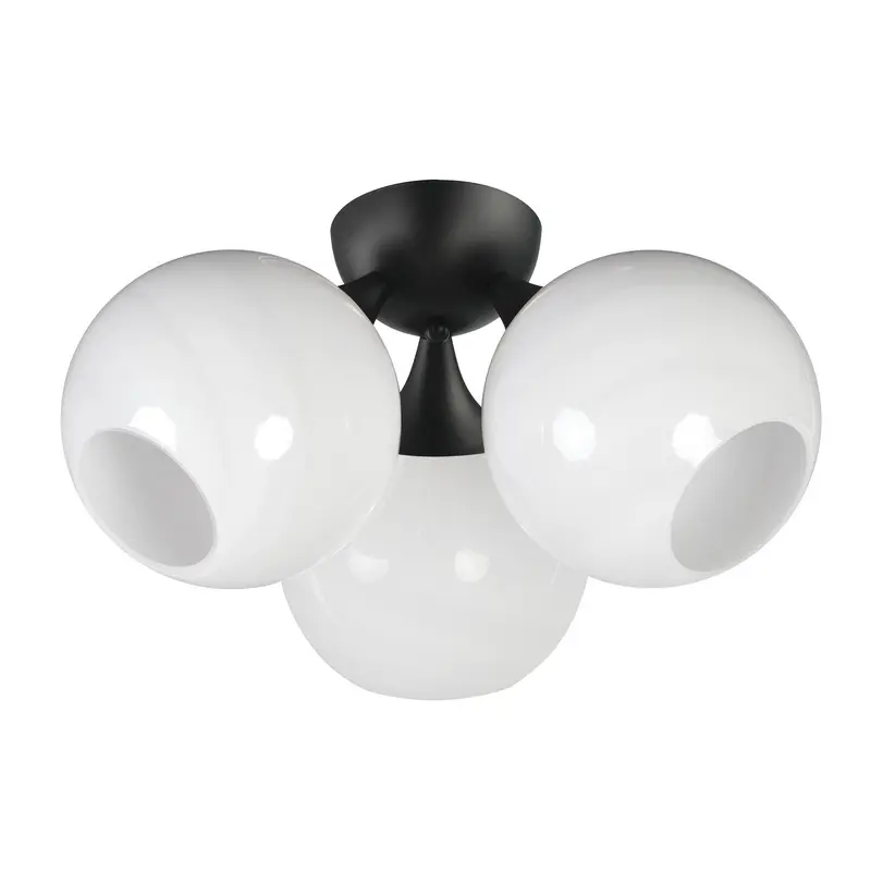 Neve Three Light Semi Flush Mount Black