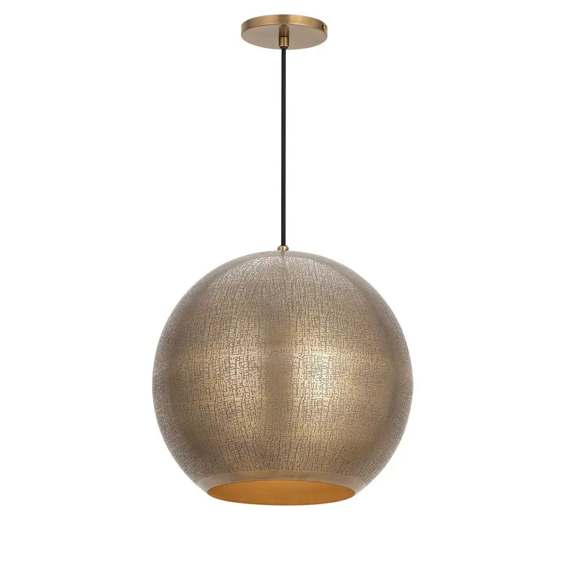 Aurelia One Light Pendant Weathered Brass