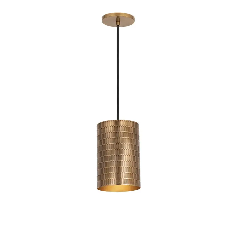 Shaka One Light Mini Pendant Weathered Brass