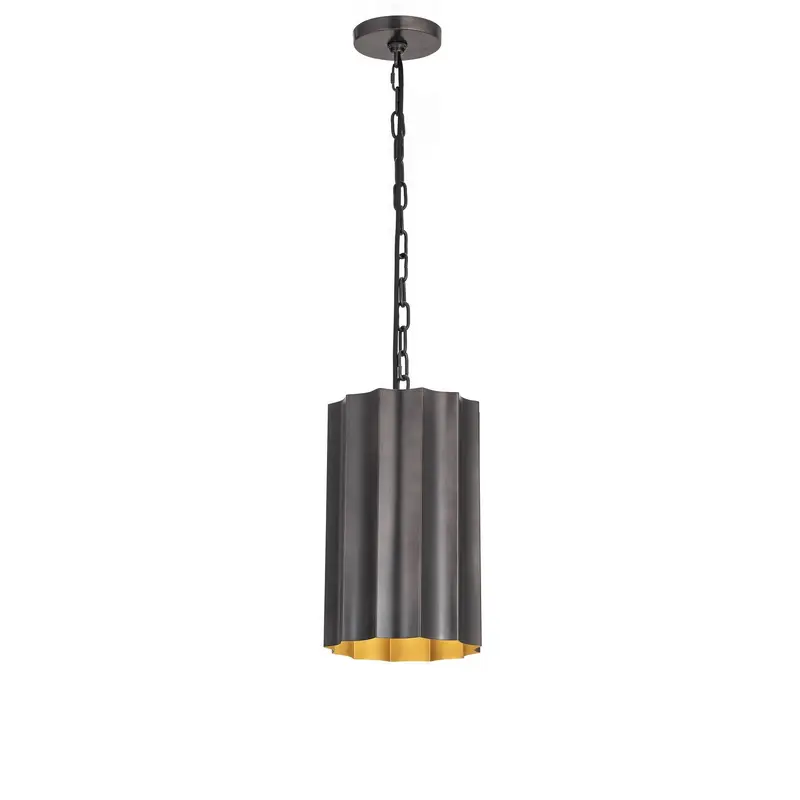 Allegra One Light Mini Pendant Gunmetal / Gold