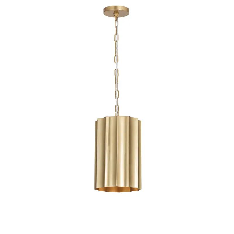 Allegra One Light Mini Pendant Weathered Brass