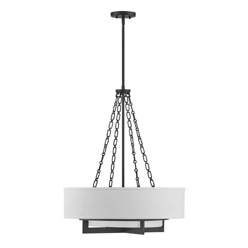 Brentwood Four Light Pendant Matte Black