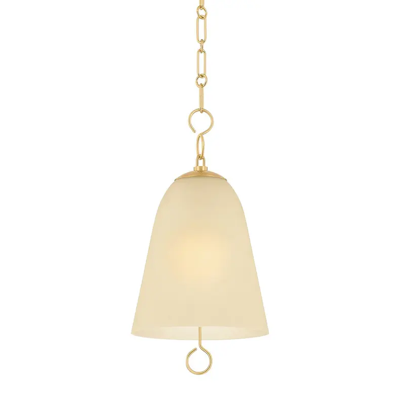 Christine One Light Pendant Aged Brass