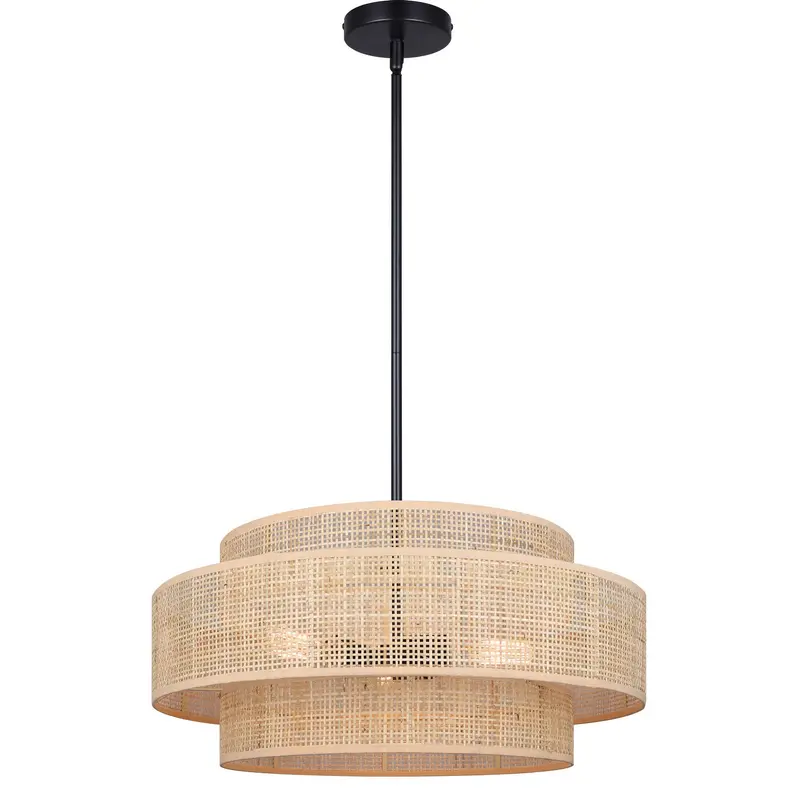 Bellamy Three Light Chandelier Black