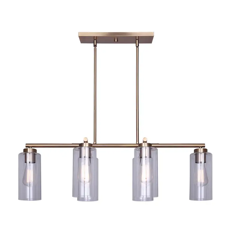 Jett Six Light Chandelier Gold