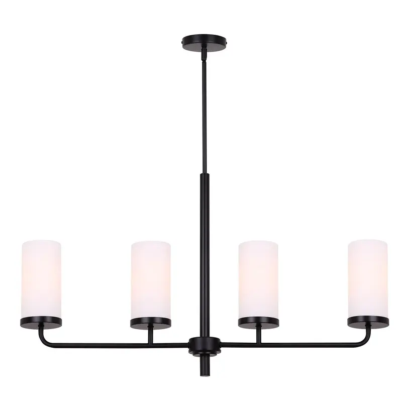 Malloy Four Light Chandelier Matte Black