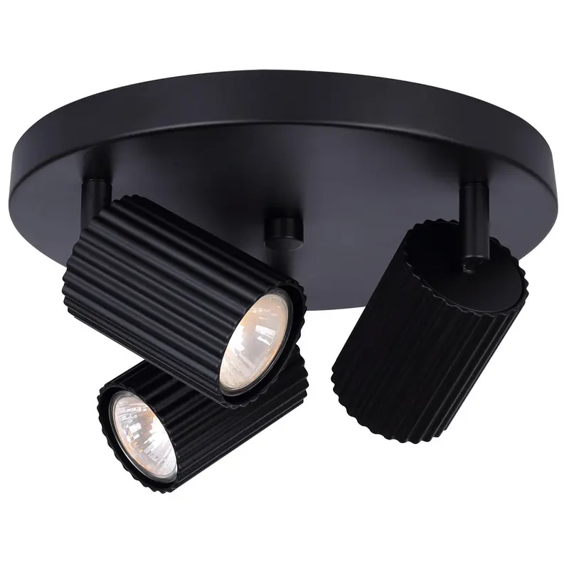 Rexton Three Light Track Lighting Black
