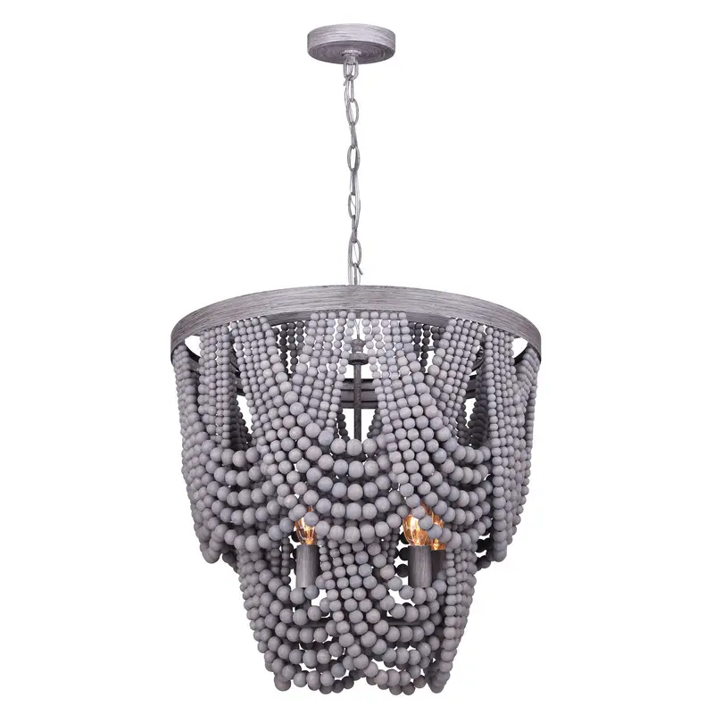 Solana Five Light Chandelier Gray